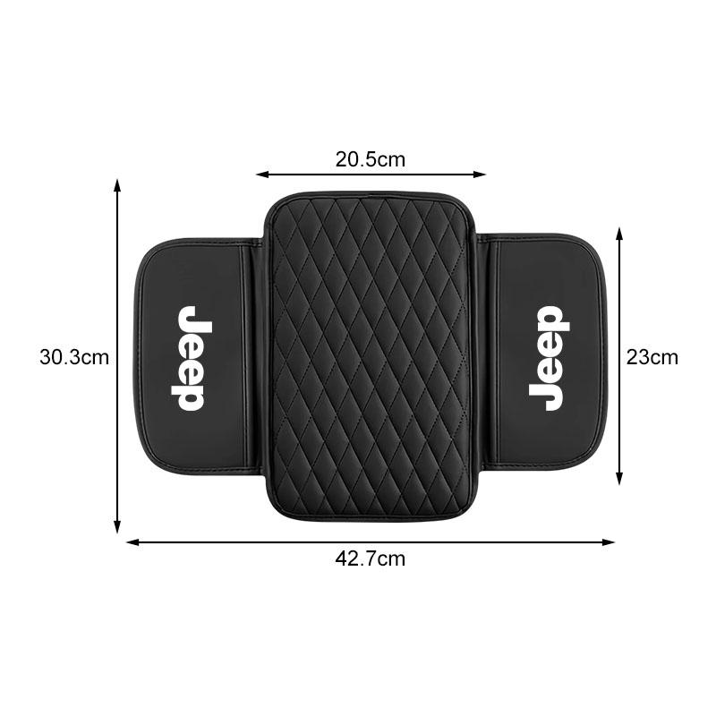 1 Stück Leder Auto Mittelkonsole Auto Armlehnenkissen mit Stauraum Autostyling Für Jeep Renegade Wrangler Grand Cherokee Compass Patriot Commander Willys