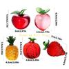 KX4B Miniature Glass Fruit Statue Decorative Paperweight Tabletop Ornament for Desk