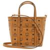 MCM Toni Mini Shopper Tasche Visetos Monogramm Beschichtetes Canvas Cognac MWPAATN04CO001