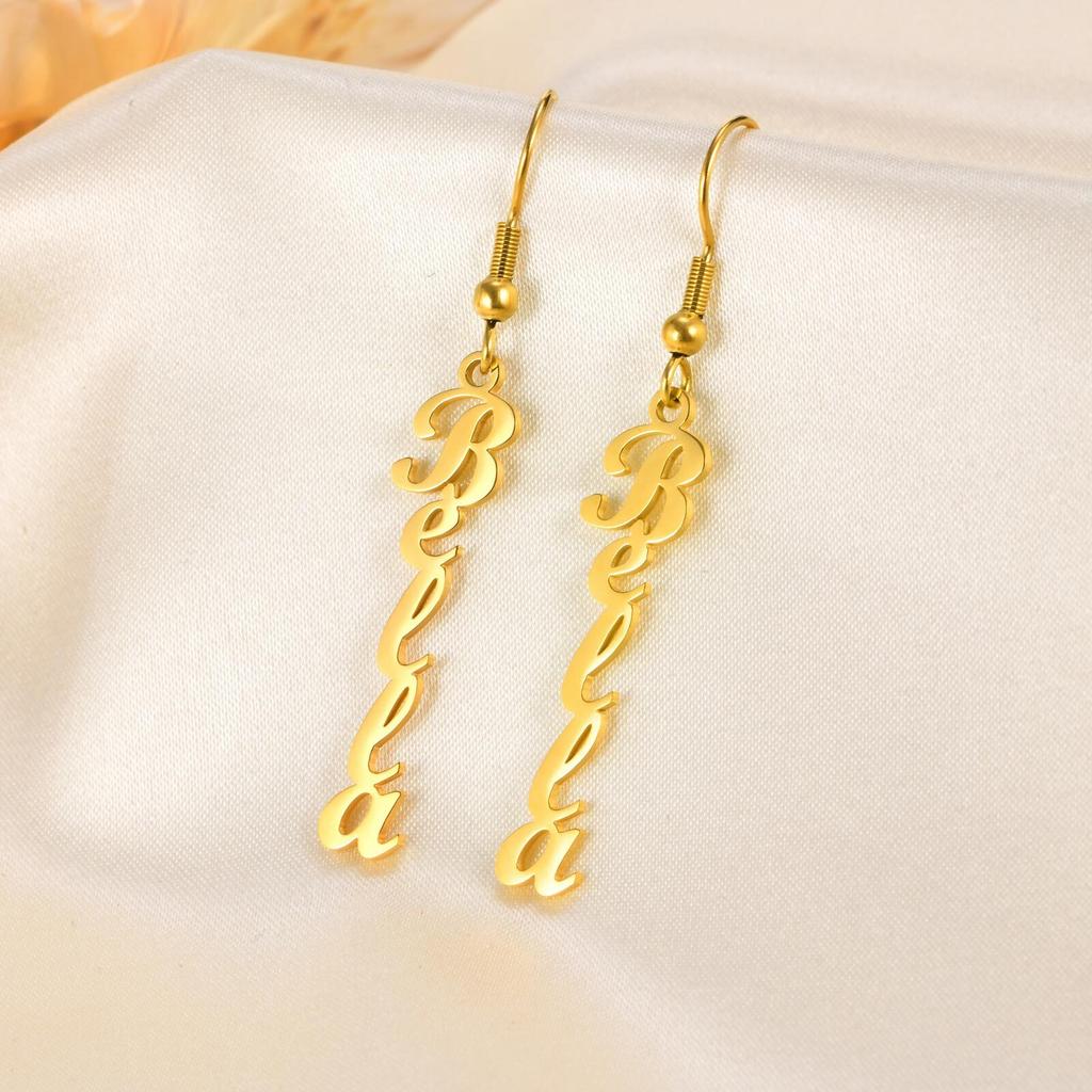 Exquisite Customized Earrings for Women, Personalized Name Letter Jewelry, Birthday Anniversary Gift