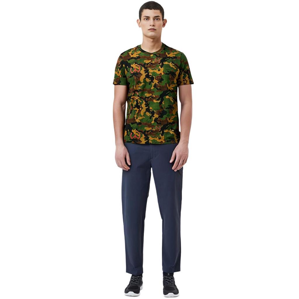 OFF WHITE T Shirts Men's Camouflage Crew Neck Moderate Straight Fit OMAA027R201850169910