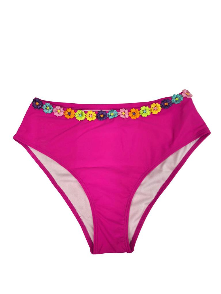 2026 European & American Plus Size High Waist Floral Bikini with Detachable Straps