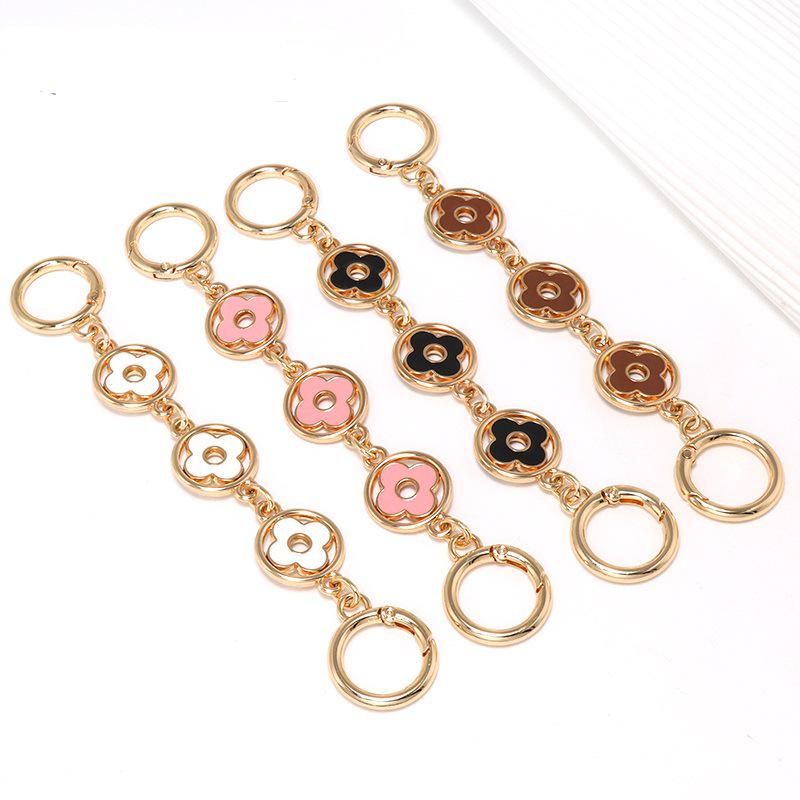 Abnehmbarer Glücksklee Taschenkettenriemen - Vielseitiges dekoratives Metallaccessoire für Crossbody und Rucksack