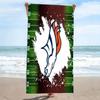 Denver Broncos Print Beach Towel, Large Soft Quick Dry Towel for Beach Camping Swimming