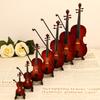 NEW Playable Tiny Violin Model Multi-Purpose Miniature Musical Instrument Small Musical Violin Ornaments for Music Training Gift