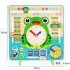 Wooden Cartoon Calendar Clock Time Cognitive Matching Kids Boys Girls Early LearningToys