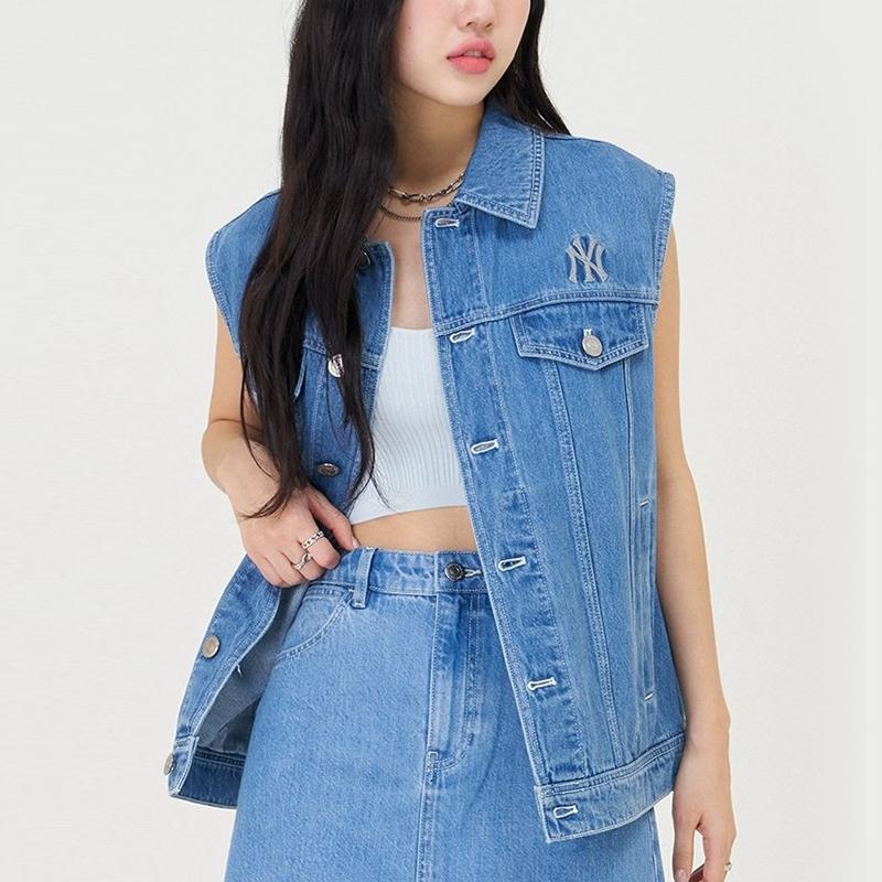 New MLB New York Yankees SS24 Vest Unisex Light Blue 3AVTB0141-50BLL