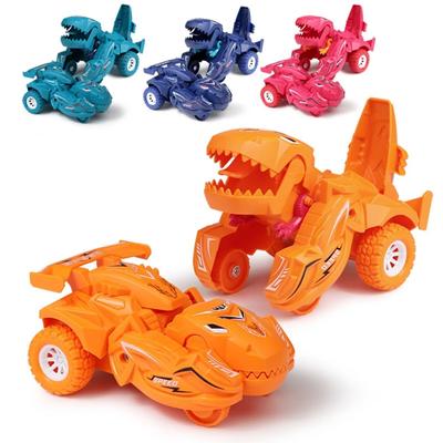 Verwandlungsspielzeug Deformationsspielzeug Trägheitsgleitendes Dino-Auto Dinosaurier Verwandlungsauto Spielzeug Automatisches Transformer-Spielzeug für Kinder Kleinkinder