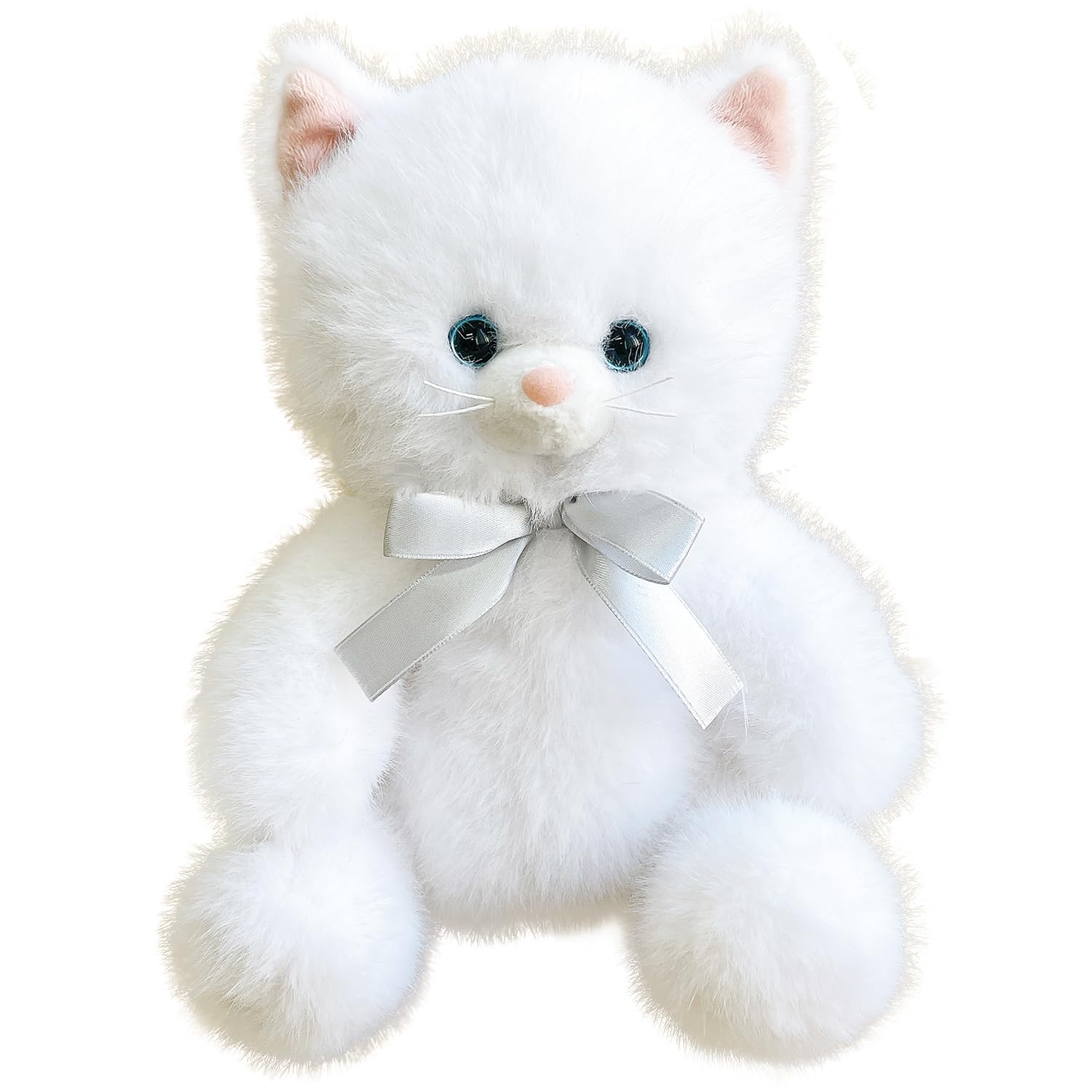 

Tino Plush Pen Fluffy and Cute White Pencil Case with Attaches to [Stream] Pouch/Pencil Case, Cat, Carabiner, Bag, TY042-K