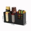 Schwarzer Acryl-Getränkehalter Mehrschichtiger Getränkeaufbewahrungsständer Strohhalm-Aufbewahrungsbox Kaffee-Milchtee-Shop Becherbehälter Ausstellungsständer