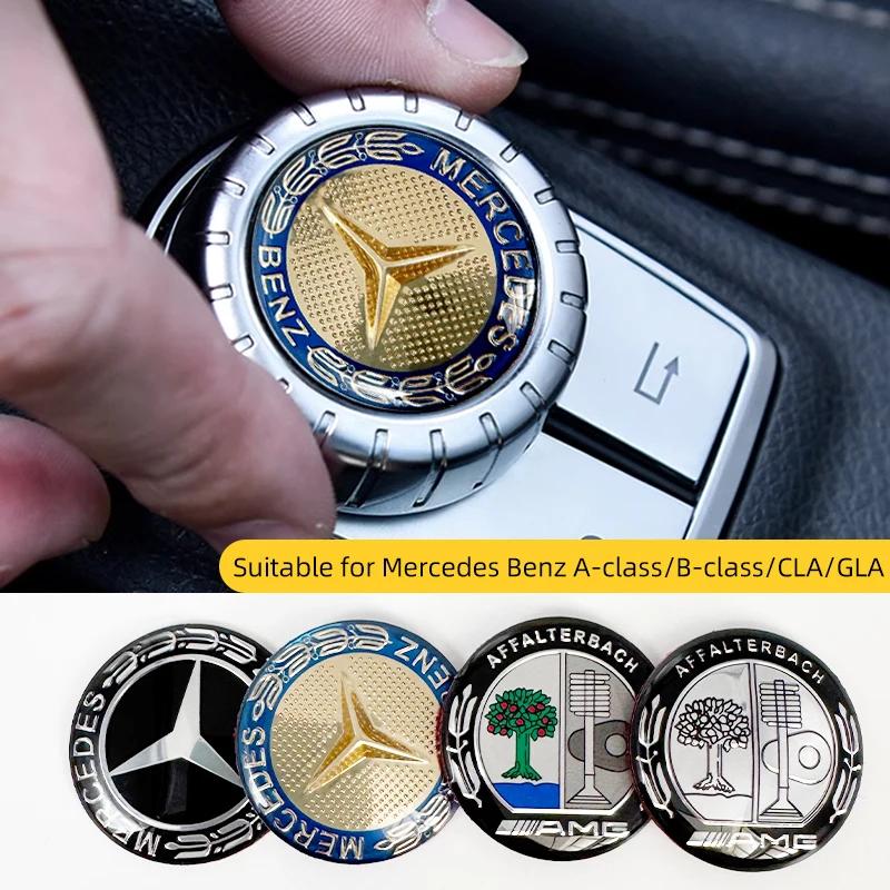 DLT2   For AMG Benz Car Multimedia Knob Decorative Stickers For Mercedes-benz AMG Barbosa W205 C300 W203 W206 W108 W124 W126 W140 W168