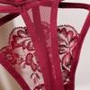 European and American Sexy Thong Women's Lace Sultry Hot Low-rise T Pants Ins Hollow Trend Cross Panties Women 2252