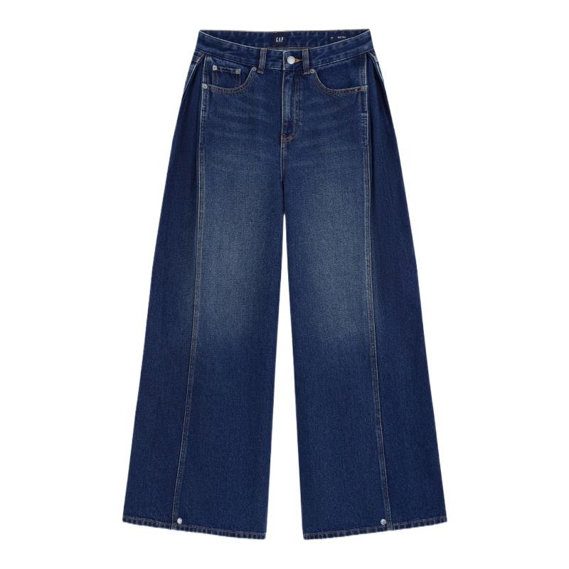 Gap Women's Mid-Rise Loose Fit Wide-Leg Denim Jeans