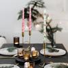 2pcs Tall Unscented Decorations Gift 10 Inch Taper Candle Seasonal Flameless Table Decors Christmas Printed