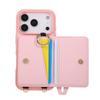 Lychee Pattern Wrist Strap Card Holder Case for iPhone 17 Pro/Pro Max