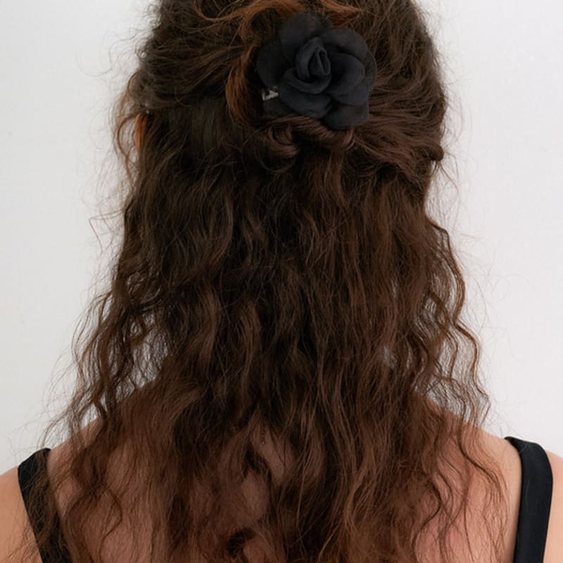 

OVLA SHEER ROSE CHOU hair pin_2color HP049 black