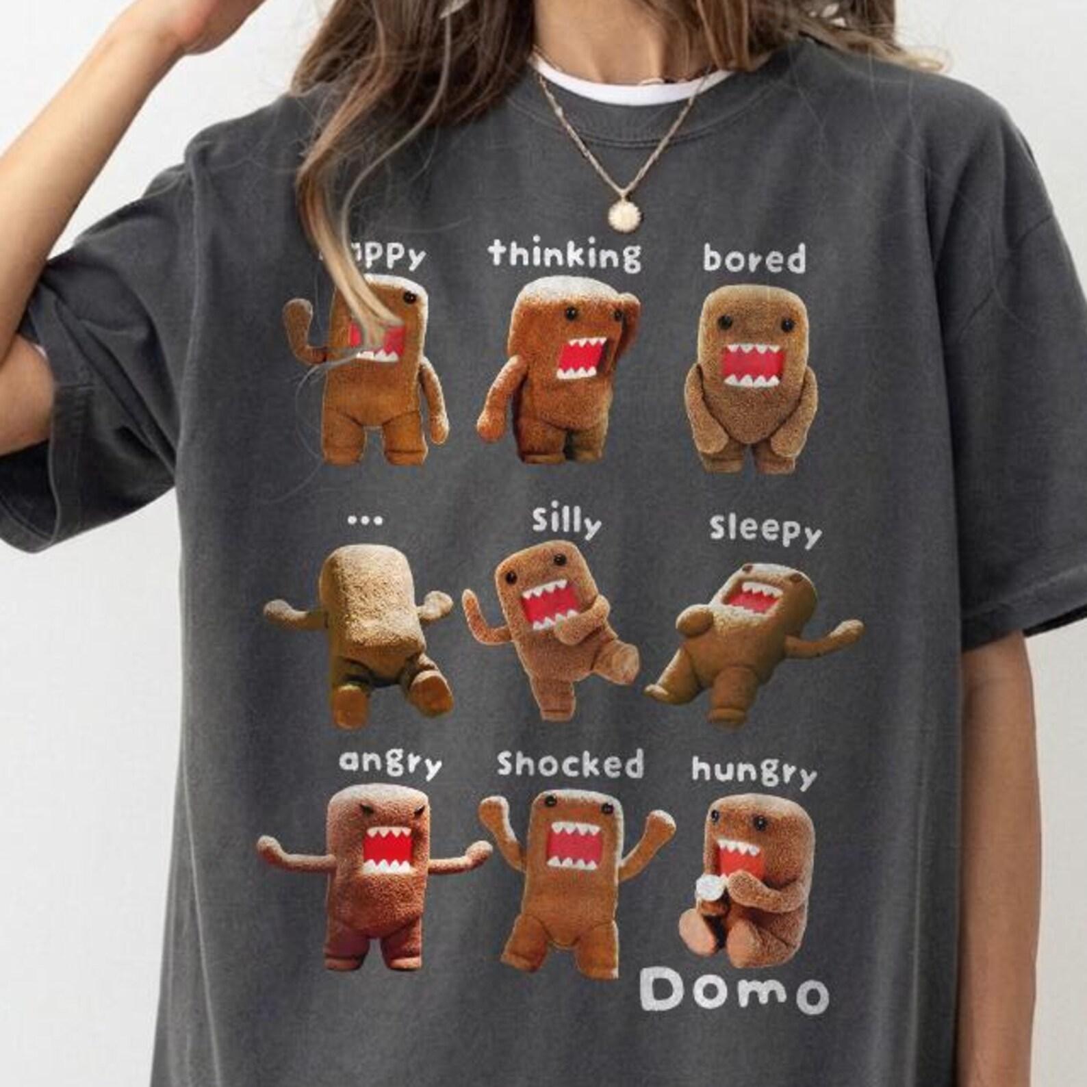 Comfort Colors® Domo Moods Shirt – Y2K Shirt,Harajuku Shirt,Kawaii Shirt,Domo Tshirt 4XL