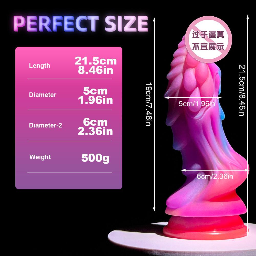 Luminous Kirin Tablet Dildo Fluorescent Simulation Dildo Female Masturbation Device Dildo Penis Female Sexual Product