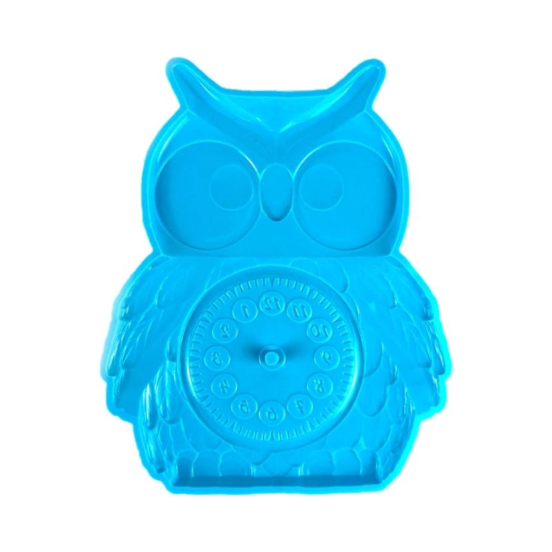 Clock Resin Molds Arabic Numerals Silicone Mould 3D Owl Clocks Casting Epoxy Resin Mold Handmade DIY Jewelry Making