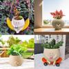 Creative Rocking Chair/Swing Face Flower Pot Garden Pots Cute Resin Head Planters Home Garden Supplies for Indoor Outdoor Plants