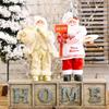 30/40cm Santa Claus Standing Doll Christmas Tree Decorations Home Wedding Party Supplies Plush Ornaments Children Xmas Gift
