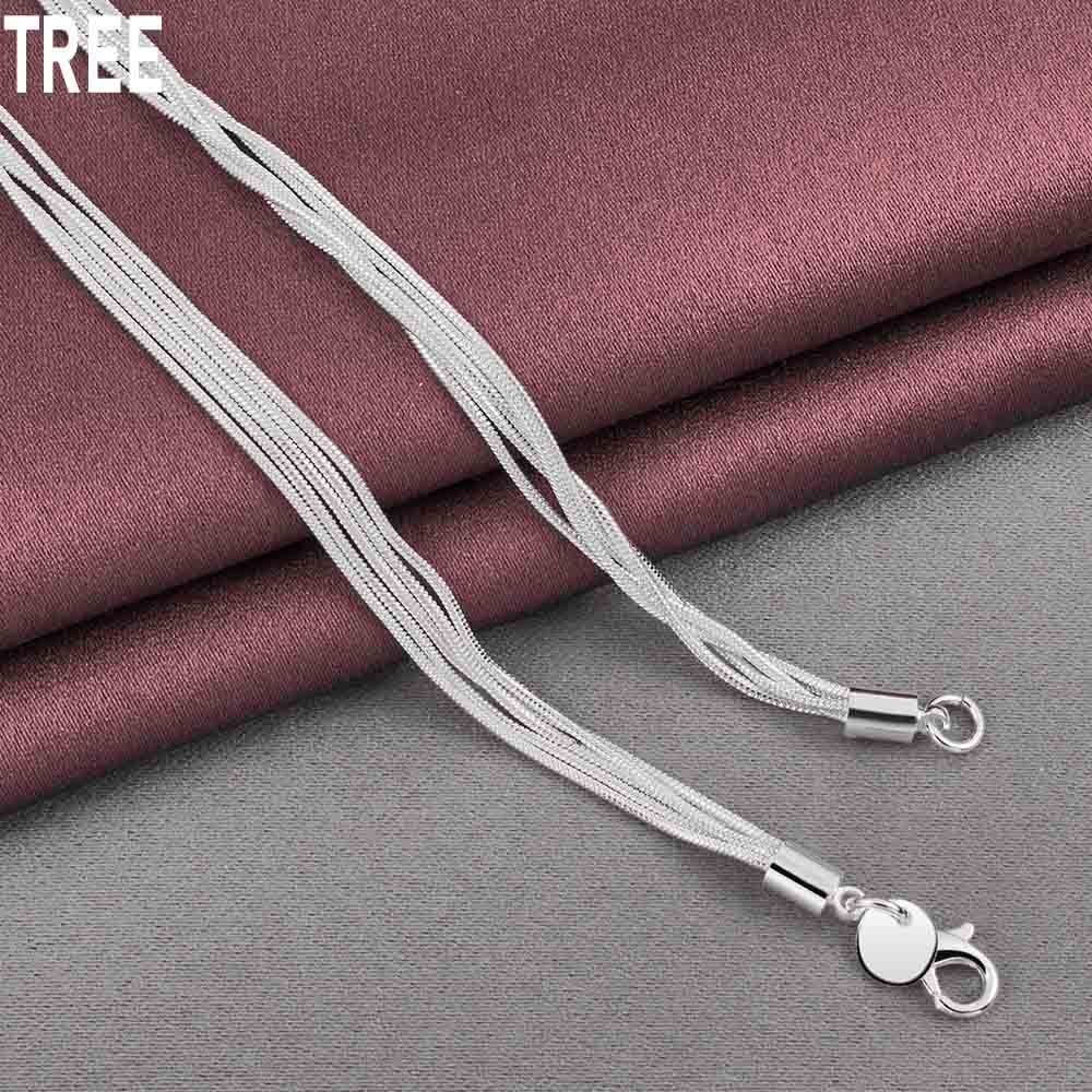 925 Sterling Silver Snake Chain Star Necklace Fashionable Wedding Jewelry
