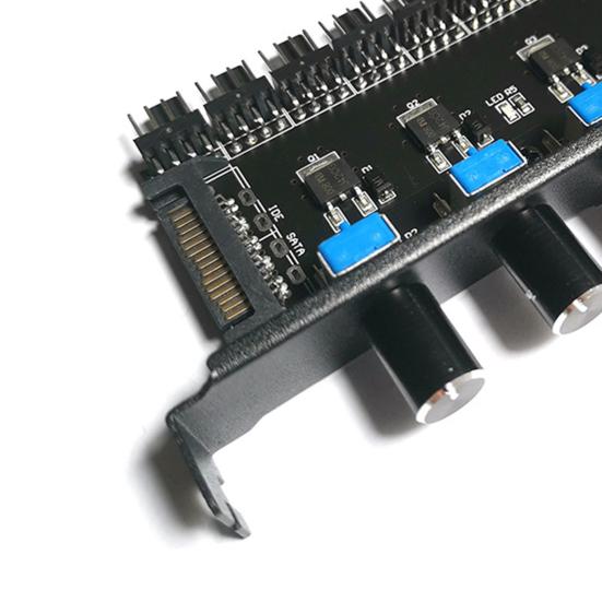 Lüftersteuerung, geringe Wärmeentwicklung, freie Einstellung, hohe Genauigkeit, Mehrkanalschnittstelle mit Schutzchip, Zubehör für Computergehäuse