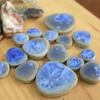 100g DIY Ceramic Mosaic Tiles Glass Leaf Petal Shape Handmade Ornaments Tiles Wall Crafts Crystal for Decorative Material Cerh1