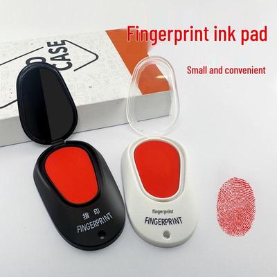 Almofada de Tinta Digital Compacta de Secagem Rápida - Tampa Vermelha para Uso Bancário e Contratual