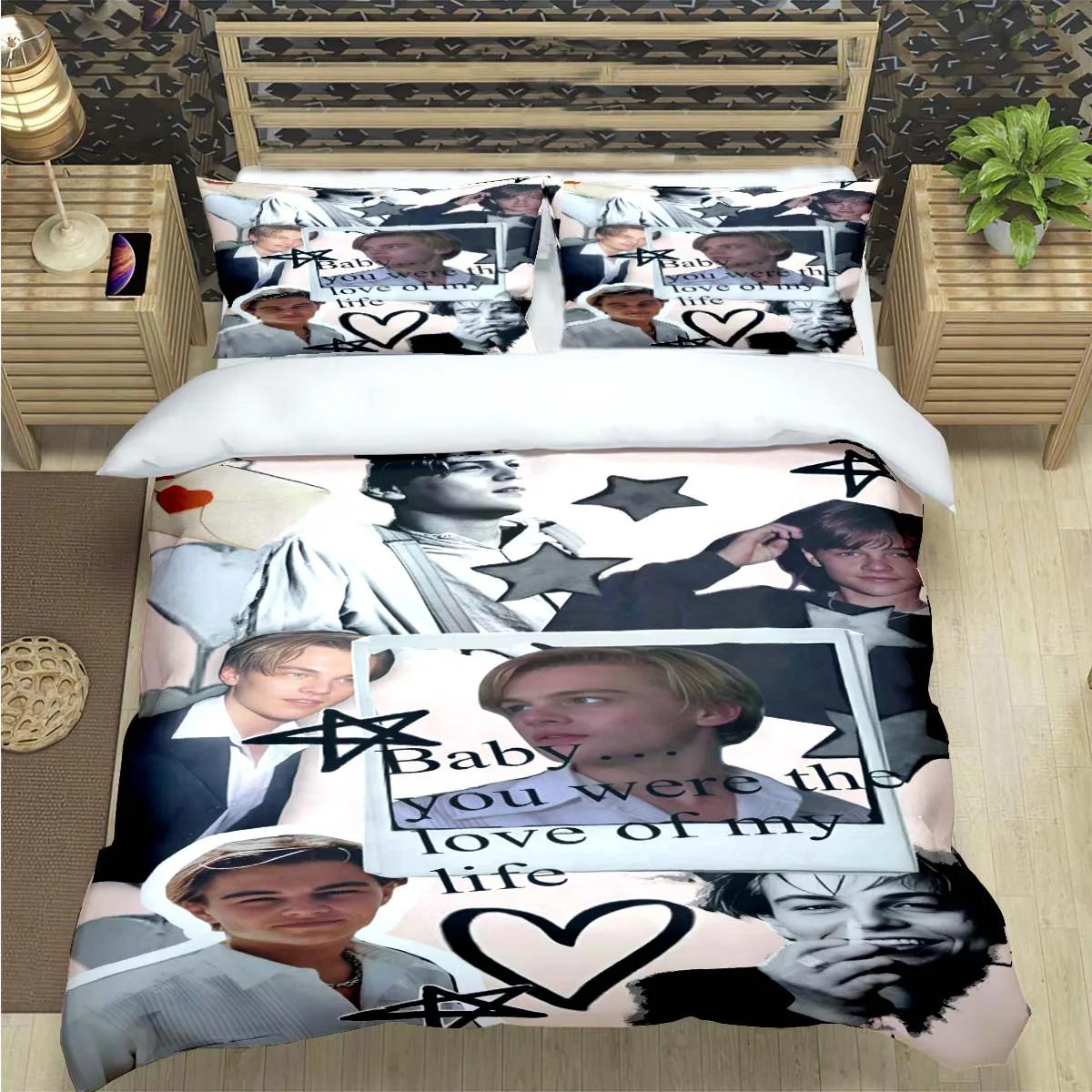 

Comforter Famous Actor L-Leonardo Dicaprio Print Bedding Sets Bed Supplies Set Bed Comforter Set Bedding Set Luxury Gift Comforter (quilt)-EU Single(135*200cm)3pcs