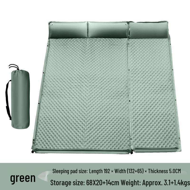 Self-Inflating Camping Sleeping Pad: Moisture-Proof, Thick, Portable, Dual-Use Mat
