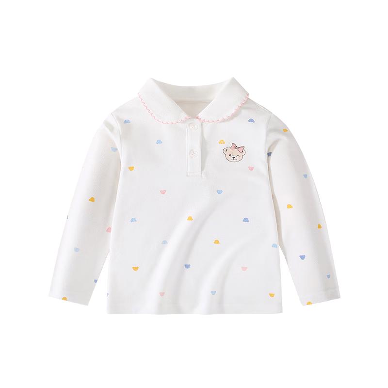 Classic Teddy Girls Long Sleeve Polo Shirt 120