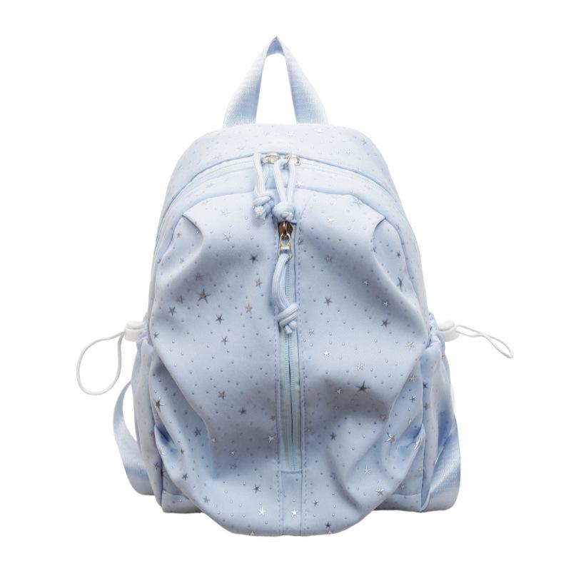 Schoolbag niche design sense star print backpack female college student light commuter backpack travel small schoolbag