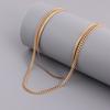 Simple Double-layer Small Hole Snake Bone Chain Necklace for Women Punk Style Trendyins Anchor Necklace