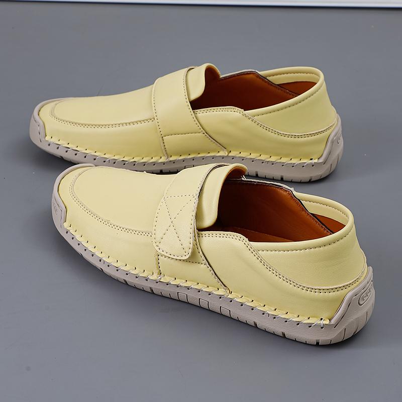 Damen Freizeitschuhe Handgefertigte Leder Slipper Bequeme Damenschuhe Hochwertiges Spaltleder Flache Mokassins Damen Sneaker