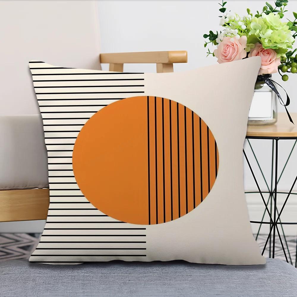 Abstract Geometric Nordic Style Soft Comfortable Pillow Case For Sofa Living Room Home Office Decor Protective Covers