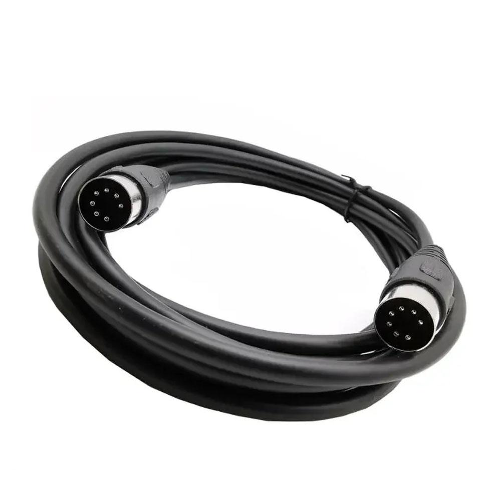 7 Pin DIN Male to Male Audio Cable Metal Plug Professional MIDI Cord 1M 1.5M 3M for Synthesizer Retro Stereo Amplifiers Speakers