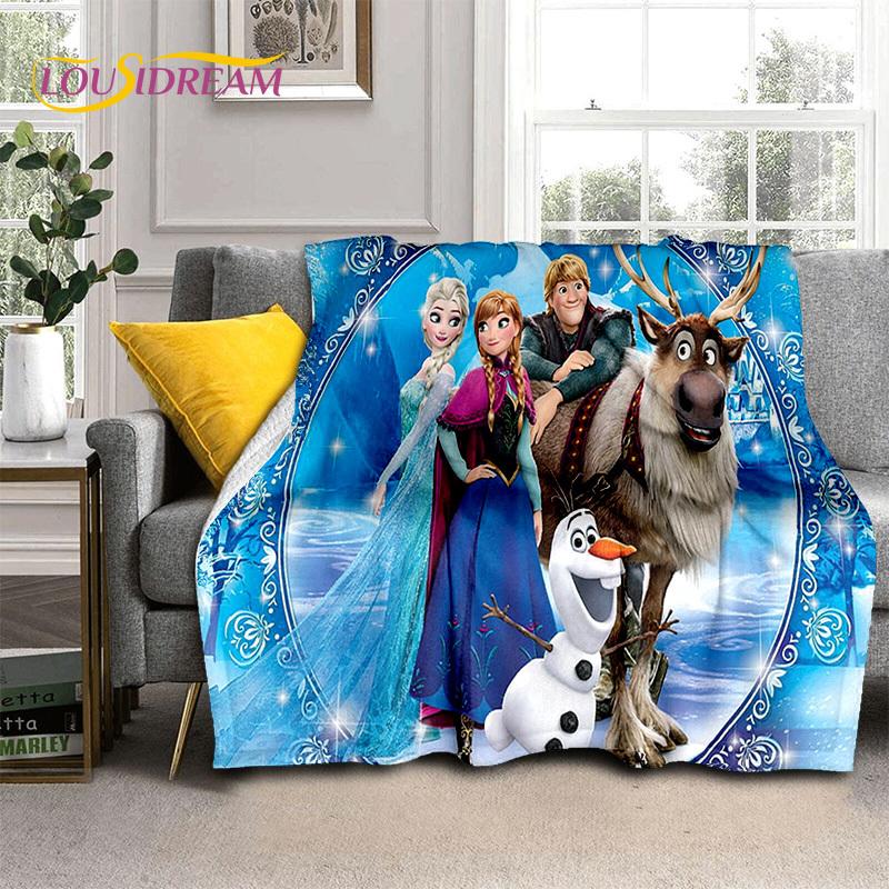 

29 Style Frozen Elsa Princess Snow Queen Cartoon Girl Soft Throw Blankets,Comfortable Blanket for Beds Sofa Home Bedroom Gift 3D 50x60in