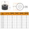 Blackening Motor Gear 1M-105T/110T/115T/120T/125T/130T/140T/150T Teeth Pitch 3.14 mm Total Height 10 mm Carbon Steel Flat Gear