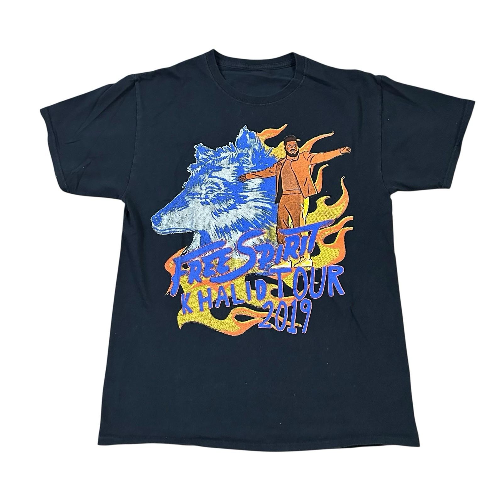 KHALID Free Spirit 2019 Concert SHIRT Tour Cities Medium T Shirt 2 Sided Graphic Unisex T-Shirt S