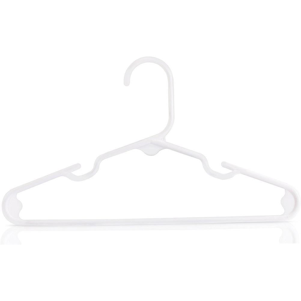 20pcs Kids Clothes Hangers Practical Clothes Hangers Plastic Clothes Hangers Coat Hook for Kid Home (White)