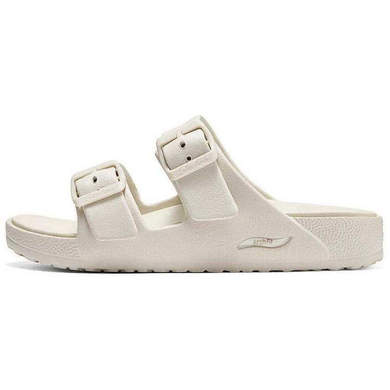 Skechers Foamies Women Comfort Non Slip Rubber Sole Slide Sandals Beige 111590-OFWT 39