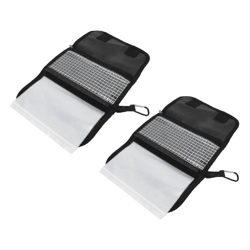 2PCS Soft Lure Storage Bag PVC Water Proof Removable Soft Bait Binder Fishing Tackle Organizer Case for Outdoor Fishing