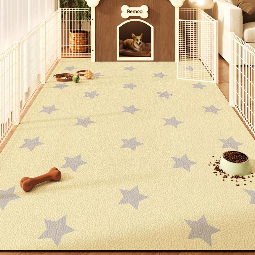 PVC Leather Pet Floor Mats Waterproof Urine-proof Rugs for Cat Dog Carpet Washable Scrubable Easy Clean Rug Enclosure Area Mat