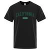 California West Coast Street Letter T Shirt Men  O-Neck Tshirts Summer Cotton Tops Fashion Loose Street Hip Hop T-Shirts
