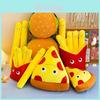 Almofada de Hambúrguer de Pelúcia Macia Brinquedo de Pelúcia de Pizza Boneca Recheada de Batata Frita Presente de Aniversário Perfeito Para Crianças