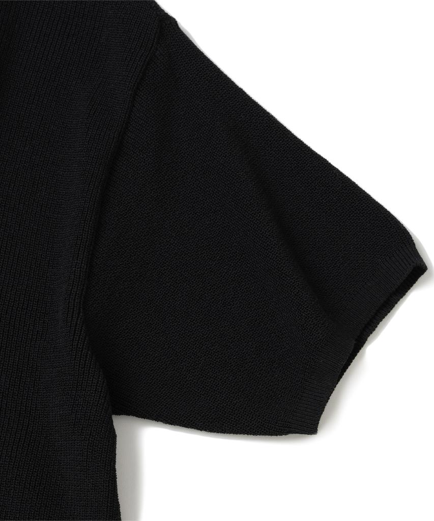 KNITTED Coolever Pk Crop Short Sleeve Cardigan Black
