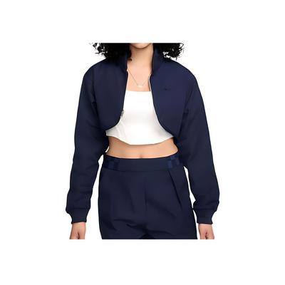 SS24 Kurze Jacke mit Reißverschluss und langen Ärmeln Damenjacken Obsidian FN2241-451
