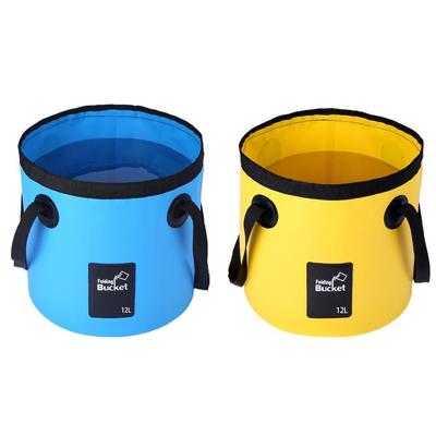 1PC 12L Waterproof Folding Bucket Portable Outdoor Travel Folding Multifunctional Car Wash Fishing Camping Fold Water Storage Bucket