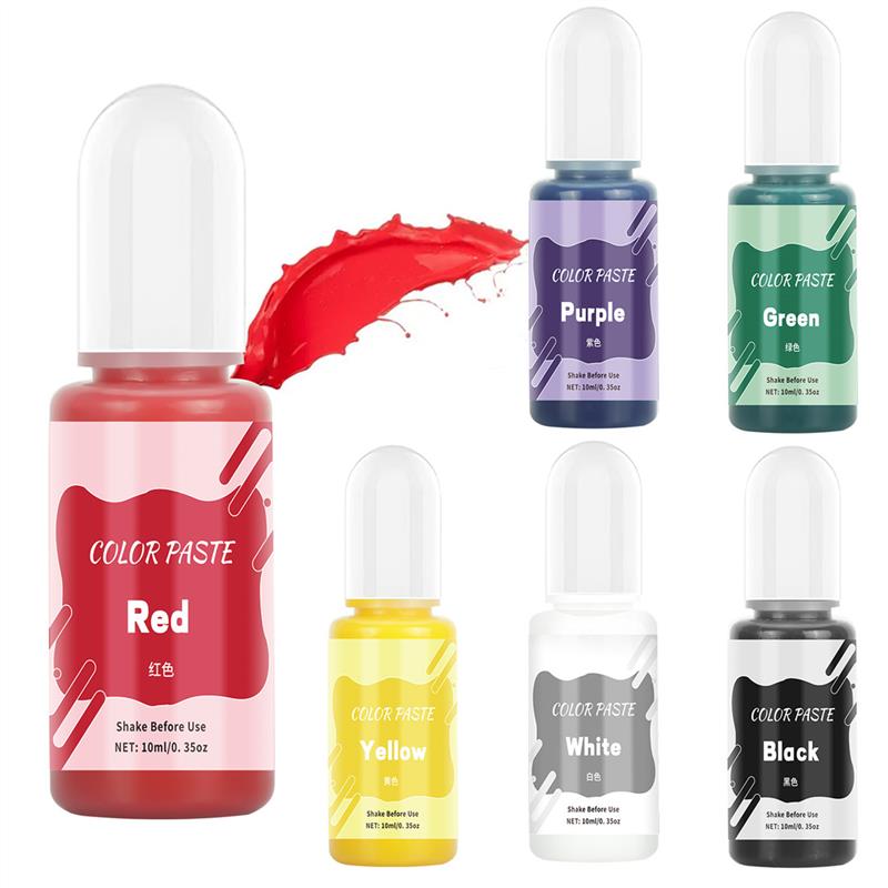 10ml Resin Molding Casting Pigment Arts Crafts Water-Based Paint Colorant For Latex Paint/Gypsum/Cement Dyeing
